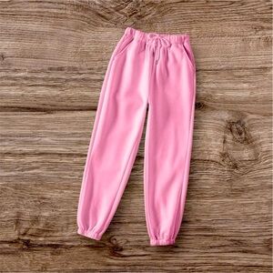 Cozy pink sweat pants